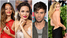 Rihanna, Angelina Jolie, Enrique Iglesias ir Miley Cyrus