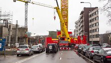 Dėl verslo komplekso statybų uždaryta sostinės Lvovo gatvė.