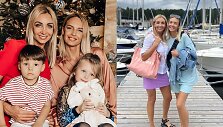 Gerda Žemaitė su seserimi Kristina ir vaikais