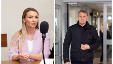 Monika ir Andrius &Scaron;edžiai antradienio rytą susitiko teisme 
