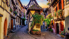 Egisemo (Eguisheim) miestelis Prancūzijoje