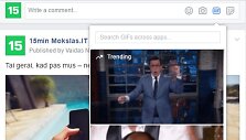 GIF paveikslėlių naudojimas &bdquo;Facebook&ldquo; komentaruose