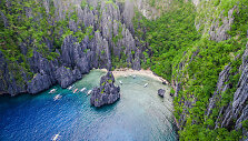 El Nido kurortas, Secret Lagoon paplūdimys, Palavano sala, Filipinai