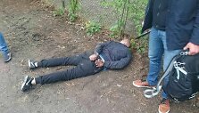 Įtariamo žudiko Deivido &Scaron;česnavičiaus sulaikymo Berlyne akimirka