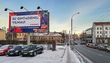 Ant Tauro kalno Kaunas i&scaron;kabino sveikinimą vilniečiams Gimtadienio proga 