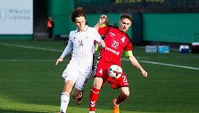 Baltijos futbolo taurės rungtynės: Lietuva - Latvija. 