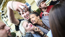 &bdquo;Aerosmith&ldquo; grupės lyderis Stevenas Tyleris Vilniaus Senamiestyje