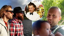 Valdas Samkus (antras nuo kairės) pra&scaron;o pagalbos savo sergančiam broliui Antanui Samkui 