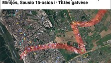 Schema, vaizduojanti, kaip bus gabenamas krovinys Klaipėdos gatvėmis.