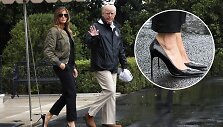 Uragano nuniokotą Teksasą aplankiusios Melanios Trump apranga sulaukė internautų kritikos