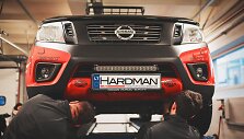 Nissan Navara papildomų žibintų montavimas 