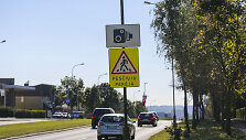 &Scaron;viesoforas su greičio matuokliu Kalvarijų gatvėje