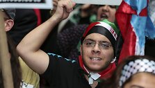Niujorke protestas dėl Izraelio vykdomų oro atakų Gazos ruože