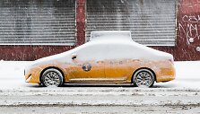 Niujorke apsnigtas taksi automobilis