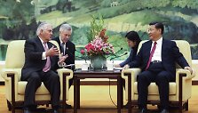 R.Tillersonas ir Xi Jinpingas susitikimo metu