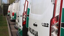 Klaipėdoje pa&scaron;ventinti nauji policijos automobiliai.