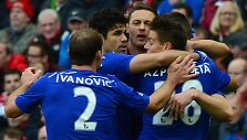 &bdquo;Chelsea&ldquo; žaidėjai džiaugiasi įmu&scaron;tu įvarčiu