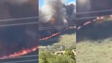 Gaisras prie Tarifos Ispanijoje