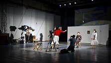 Scena i&scaron; spektaklio &bdquo;Apokalipsė&ldquo;