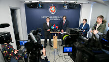 Spaudos konferencija dėl galimos stambaus masto korupcijos Santaros klinikose