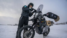 "The coldest ride": trečioji diena Jakutske, motociklo testai ant Lenos ledo