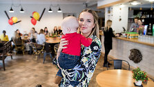 Justina Rudokė su sūnumi Raidu