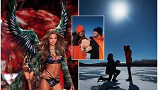 &bdquo;Victoria's Secret&ldquo; angelo Josephine Skriver ir muzikanto Alexanderio DeLeono sužadėtuvės