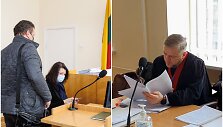Temos iliustracija: kaltinamasis J.Vala&scaron;inas ir valstybinį kaltinimą palaikantis prokuroras E.Alosevičius