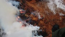 &bdquo;Gairelitoje&ldquo; kilusio gaisro vaizdas i&scaron; sraigtasparnio antrąją dieną