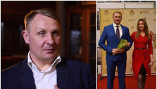 Andrius &Scaron;edžius su mylimąja Ervile Pilvinyte