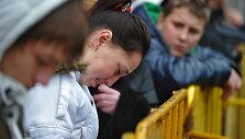 Nukentėjusiųjų artimieji prie &bdquo;Maxima&ldquo; prekybos centro