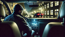 DALL&middot;E 2024-10-26 22.23.31 - A realistic, horizontal illustration of a Lithuanian criminal intelligence officer in plain clothes, seated on the back seat of an unmarked car, obser
