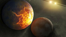 Akimirkos prie&scaron; planetų susidūrimą