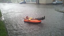 Po liūties patvinęs Kaunas