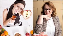 Dietologė Ieva Laukytė-Gaulė (de&scaron;inėje) &ndash; apie tai, kiek vaisių ir daržovių reikia suvartoti per dieną