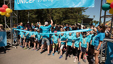 UNICEF vaikų bėgimo Klaipėdoje akimirka 
