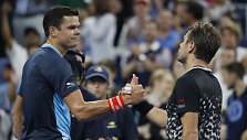 Milo&scaron;as Raoničius ir Stanas Wawrinka