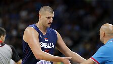 Kontrolinės rungtynės Belgrade: Serbija &ndash; Lietuva. Nikola Jokičius.