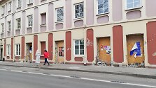 Buvusiuose Oginskių rūmuose (Rūdninkų g. 8) atidengtos keturios istorinės buvusių durų angos. Jūratės Mičiulienės nuotrauka