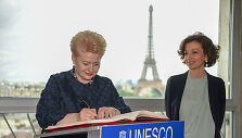 Prezidentė susitiko su Jungtinių Tautų &Scaron;vietimo, mokslo ir kultūros organizacijos UNESCO generaline direktore Audrey Azoulay