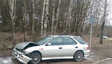 Sudaužytas &bdquo;Subaru&ldquo; automobilis