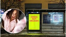 Mažas dukras auginantį vyrą sujaudino lauko reklamos žinutė