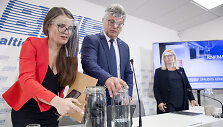 Partijos Lietuvos žaliųjų partija prie&scaron;rinkiminė spaudos konferencija