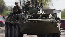 Ukrainos kariai netoli Slovjansko miesto