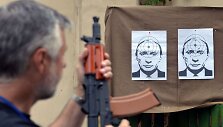Taikinys su Rusijos prezidento Vladimiro Putino portretu