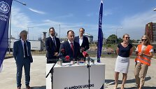 Ukrainos infrastruktūros ministras Oleksandras Kubrakovas vie&scaron;ėjo Klaipėdos uoste