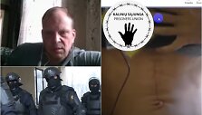 KS atstovas Tautvaldas Snuki&scaron;kis kalbino nuteistąjį, kuris rodė esą po prevencinio būrio apsilankymo operuotą pilvą.