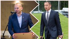 Osvaldas Kurauskas (de&scaron;inėje) ir Mantas Ignatavičius pripažinti kaltais Klaipėdos apygardos teismo dėl finansinių machinacijų.