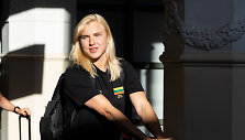 Rūtos Meilutytės pasitikimas Vilniaus oro uoste