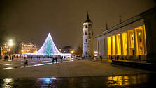 Kalėdų eglė Katedros aik&scaron;tėje